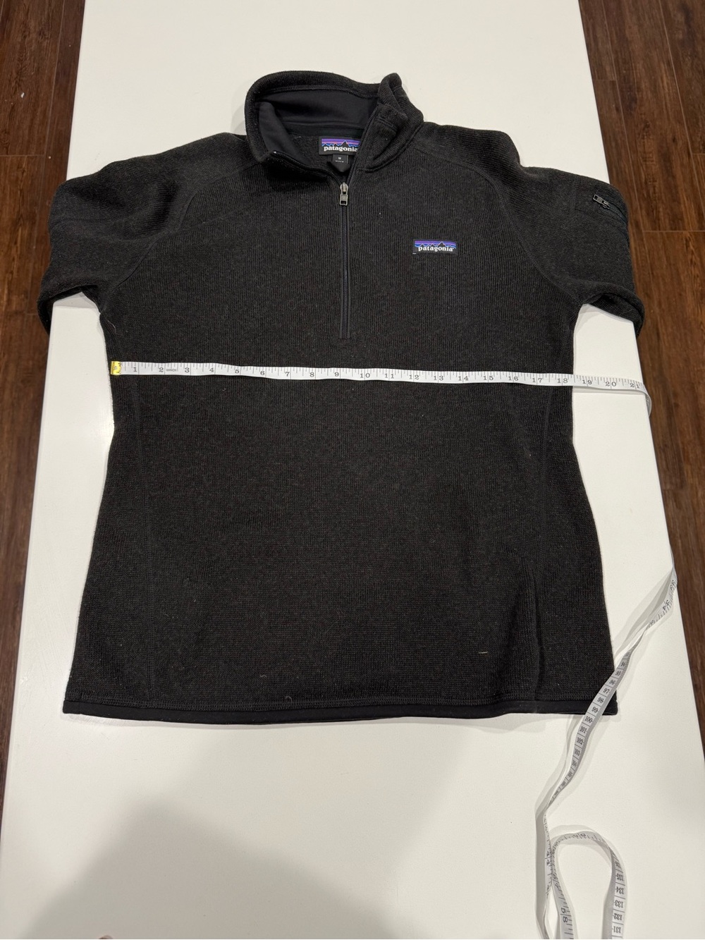 Patagonia Men's Charcoal Quarter-Zip Fleece Pullover-Medium - Picture 6 of 7
